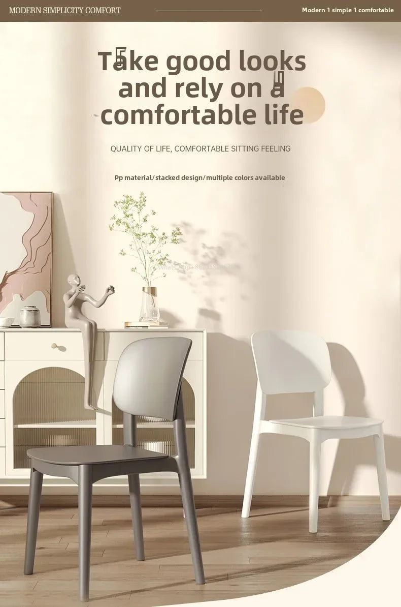 Hot Chair, Plastic, Household, Thickened, Restaurant, Backrest Chair, Commercial, Dining Chair, Modern, Simple, Comfortable