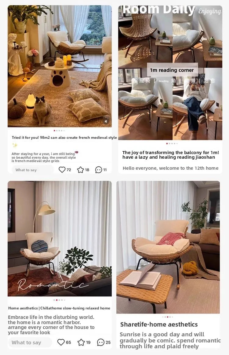 Outdoor Rattan, Recliner, Rocking Chair, Balcony, Outdoor, Courtyard, Leisure, Chair, Lazy, Sofa, Living Room, Sleepable