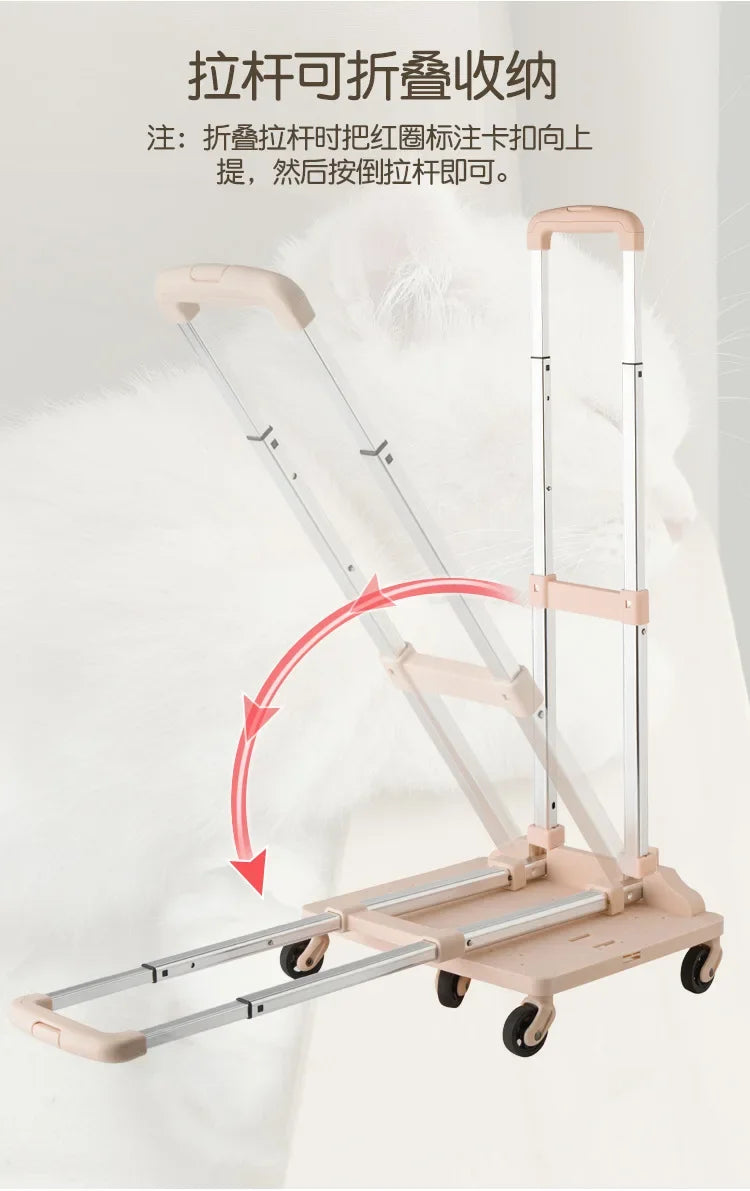 New Pet Trolley Bag Waterproof Oxford Cloth Cat Backpack Portable Foldable Lightweight Pet Trolley Case Dog Stroller Carrier