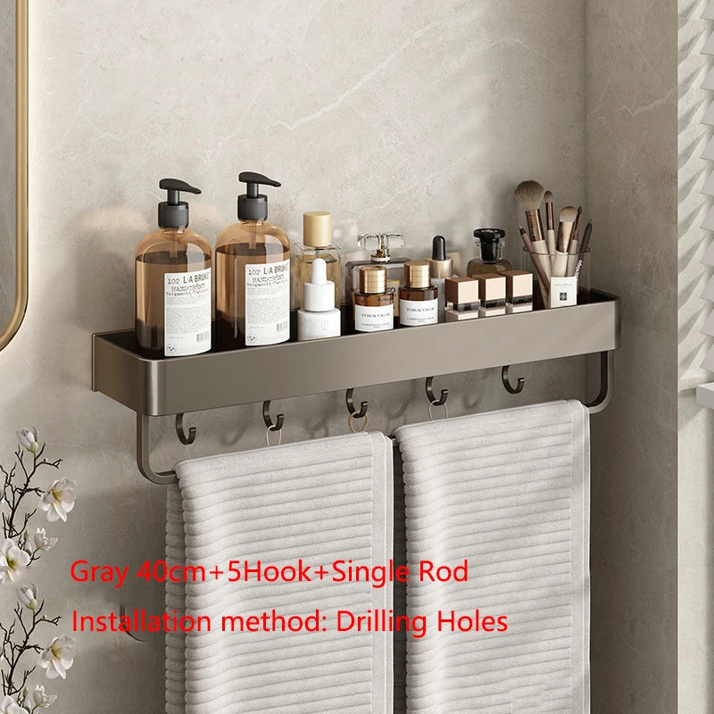 Bathroom Shower Shelf Shower Caddy Wall Floating Shelf Bathroom Toilet Shelf Kitchen Cabinet Storage Shelves Rack Organizers