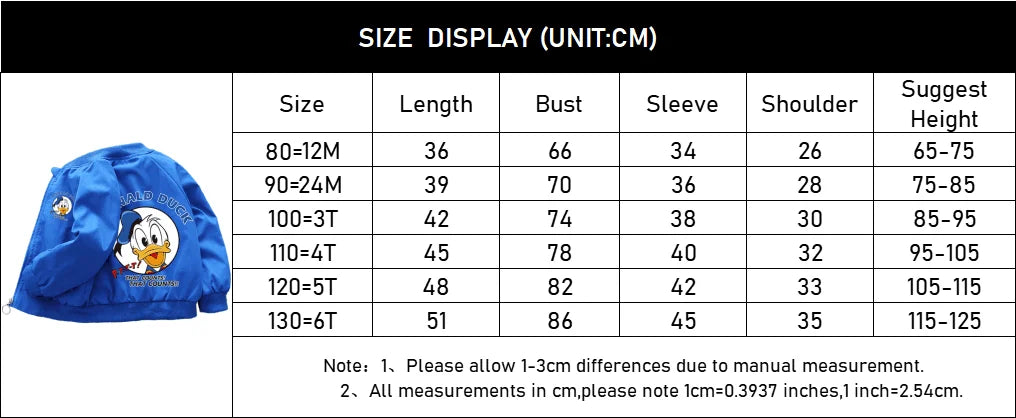 New Spring Baby Boys Girls Jacket Fashion Cartoon Mickey Minnie Mouse Print Outerwear for Kids Clothes Children Windbreaker Coat