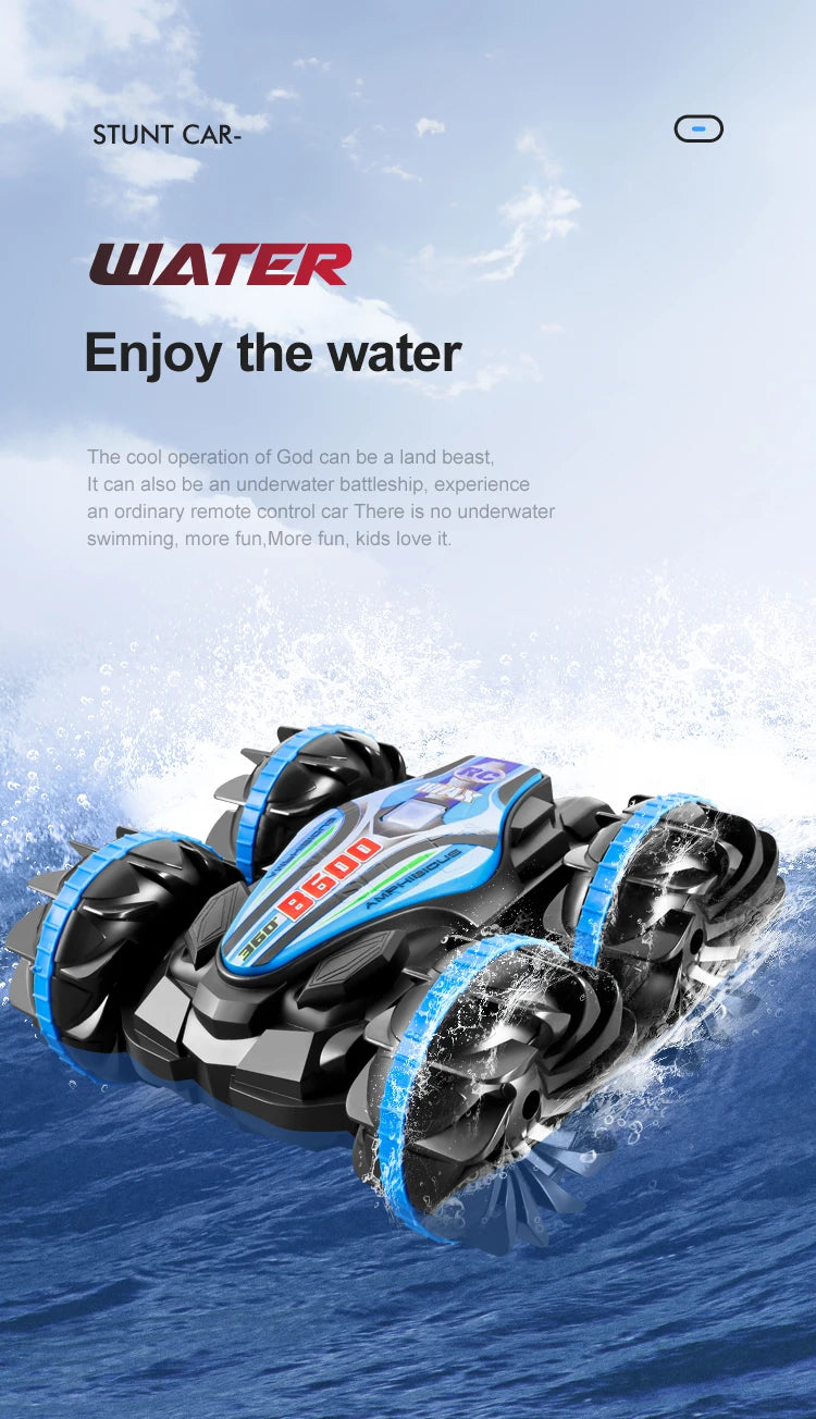 Amphibious Remote Control Car RC Stunt Car Vehicle Double-sided Flip Driving Drift Rc Cars Outdoor Toys for Boys Children's Gift