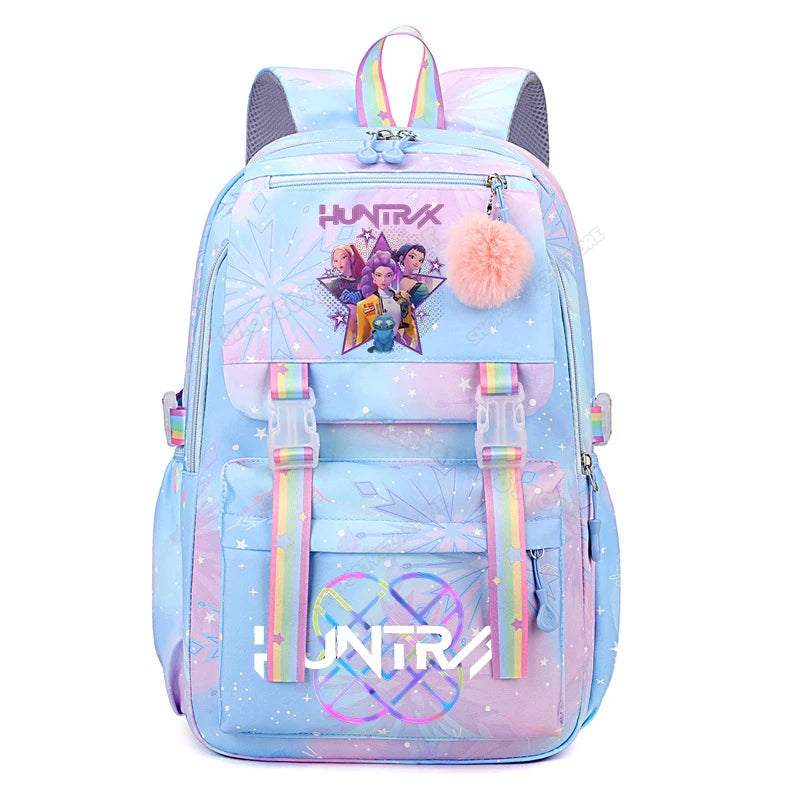 KPop Demon Hunters Backpack High-capacity Kids Knapsacks Movie Music Girl School Schoolbags Cartoon Anime Student Rucksack