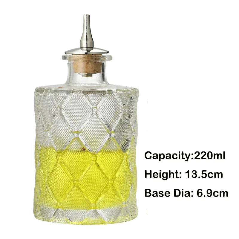 Vintage Cocktail Bitters Bottle with Dasher Top Professional Bar Accessory Bar Tool