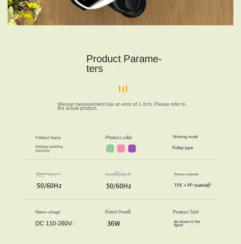 Foldable Mini Washing Machine Portable Mini Socks Underwear Panties Washing Machine Big Capacity 3 Models With Spinning Dry