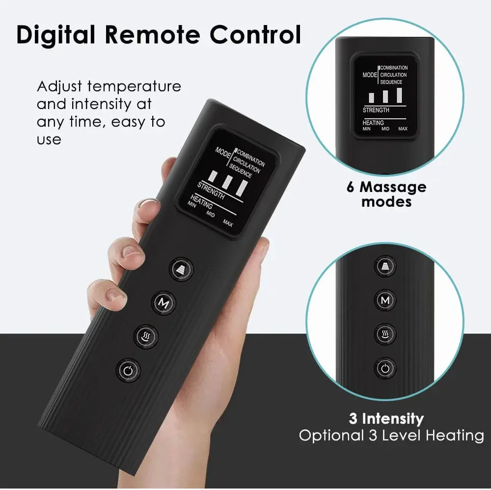 Air Compression Circulation Leg Massager Pneumatic Massage Boots Lymphedema Drainage Release For Athletes