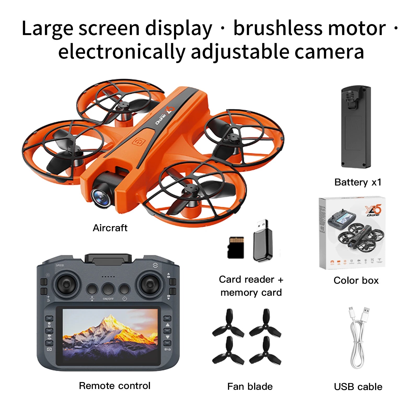 2025 YL05 Drone 8K HD Camera Screen Remote Control Brushless RC Helicopter 360° Flip Quadcopter Dron RC Toys Gift For Kid Boy