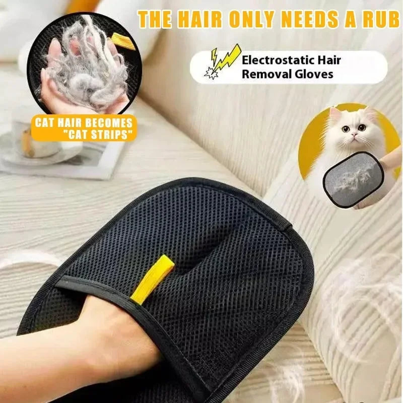 Pet Electrostatic Hair Removal Gloves Cat Brush Adhesive Comb Washing Grooming Tool  Pet Products Grooming Cats  Cat Supplies