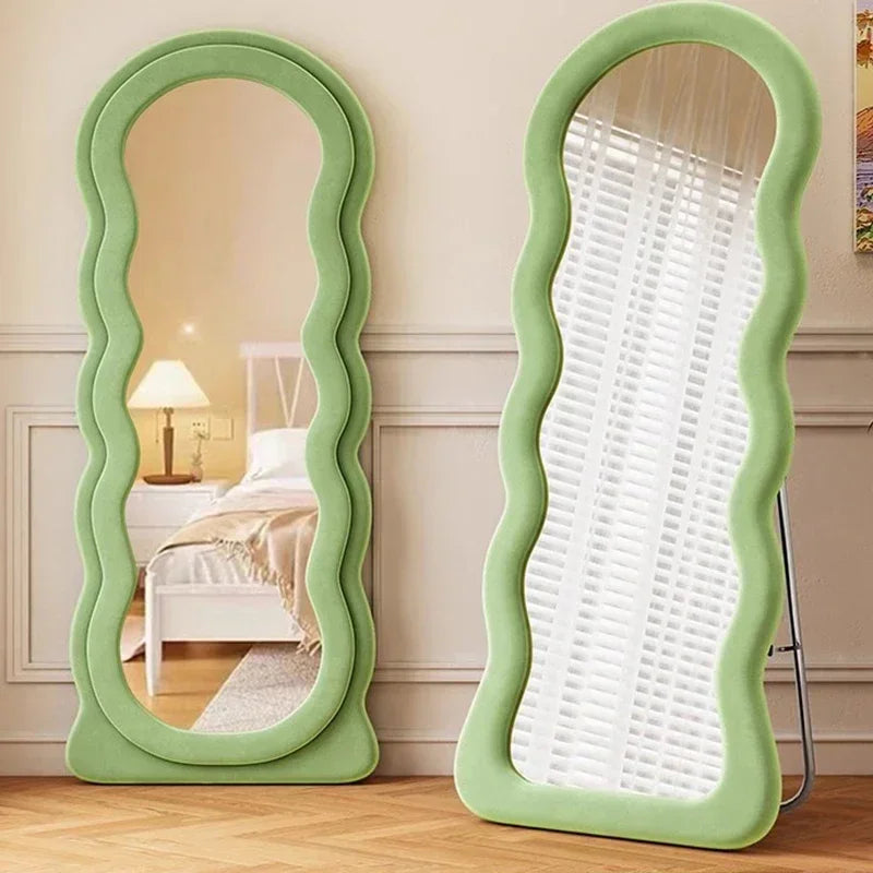 Art Modern Mirror Shower Traffic Art White Floor Korean Style Mirror Full Body Mirror Items Magnifying Espelhos Home Decorations