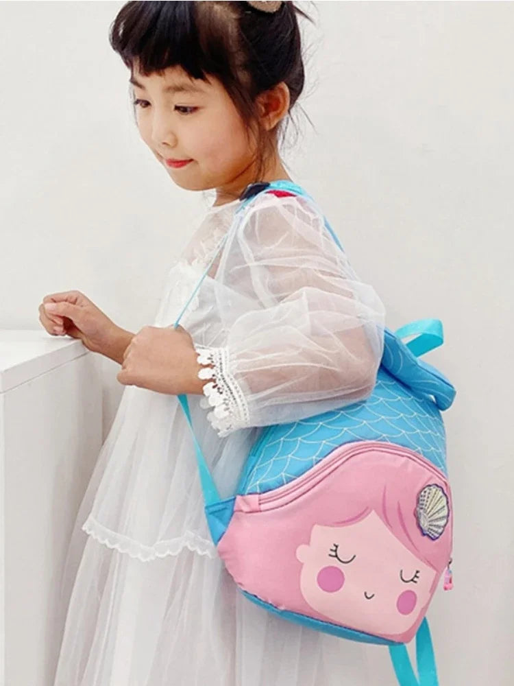 Kindergarten Sequin Princess Toddler Backpack Cartoon Fishtail Backpacks for Kids Cute Mermaid Children'S School Bag Purse Girls