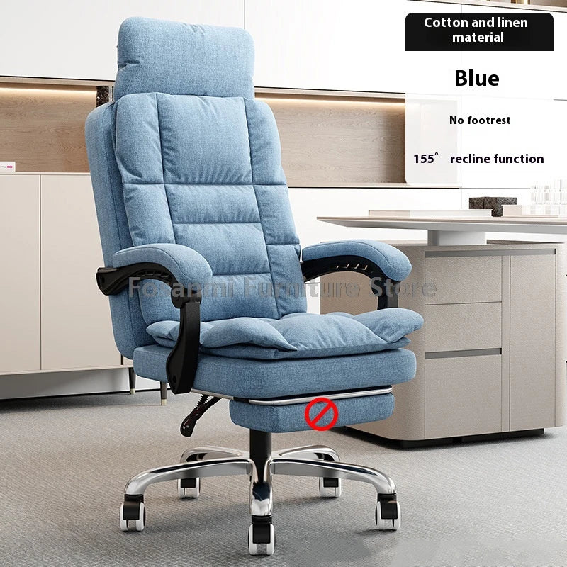 Comfy Fabric Gamer Computer Chair with Removable Soft Cushion Ergonomic Reclining Gaming Chair Adjustable Office Home Desk Chair