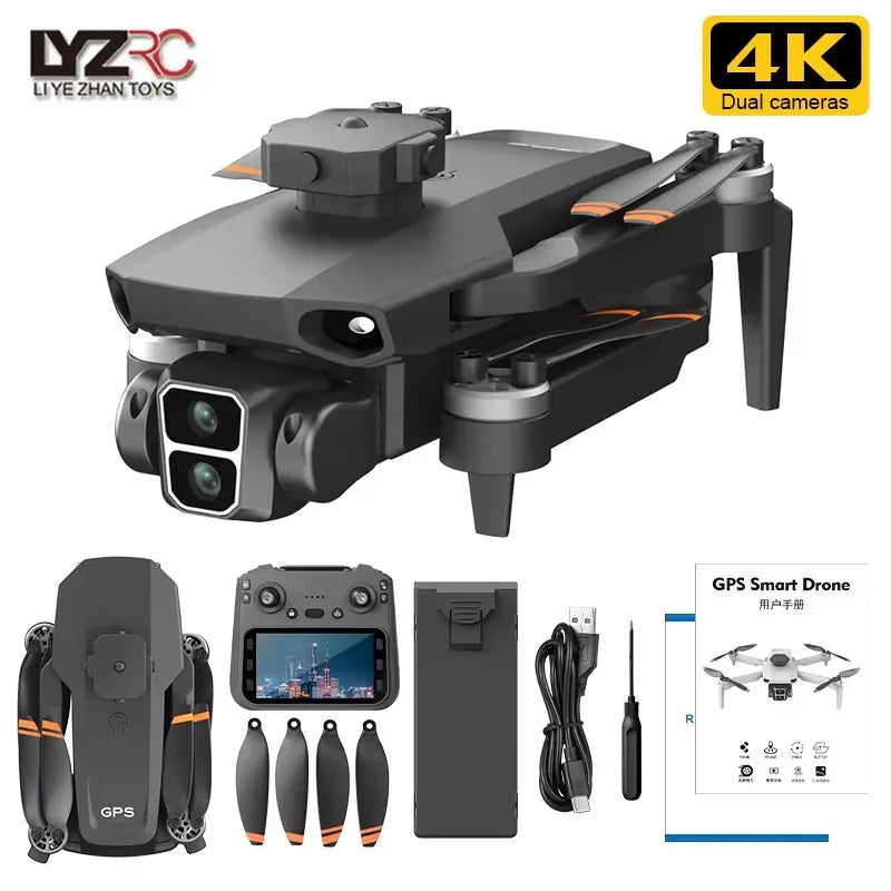 L106-1 GPS Professional Drone With 4K HD Camera Screen Remote 5G WIFI 3KM EIS Obstacle Avoidance FPV Brushless Quadcopter