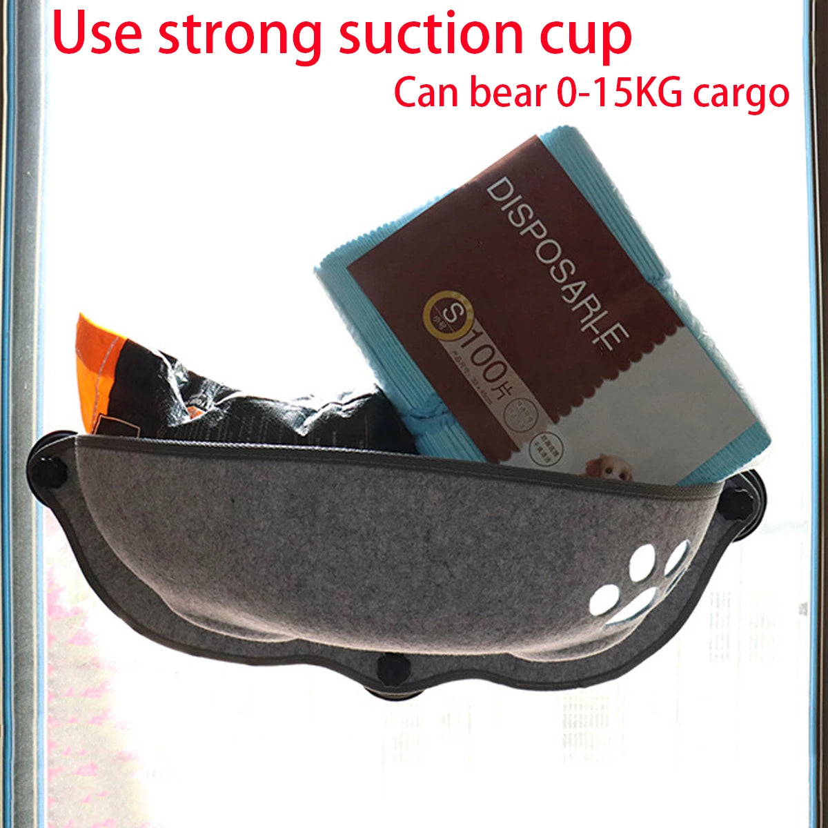 Hot Sale Pet Hammock Beds Bearing 20kg Cat Window Lounger Suction Hammock Pet Cat Window shelf Comfortable Cat Ferret Pet Bed