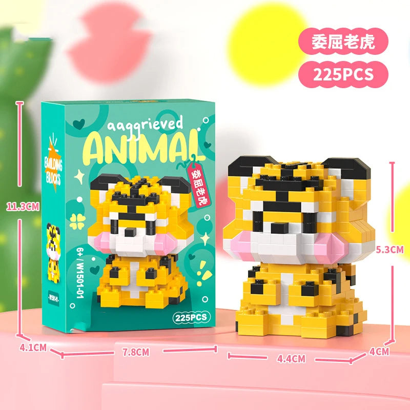 Cat Micro Diamond Small Particles Assembled Building Blocks Animals Mini Brock Building Construction Toys for Kids Boys  9 to 12