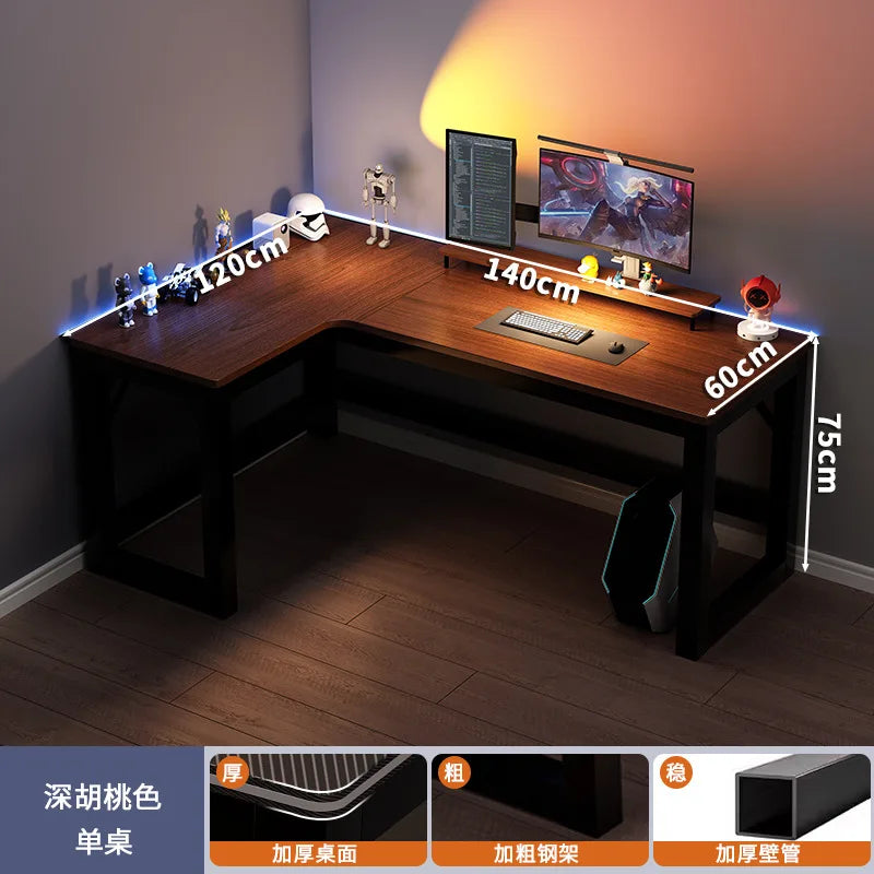 Creative Corner Computer Desks European Office Furniture Double Table Internet Cafe Gaming Desk Home Bedroom Wooden Study Table