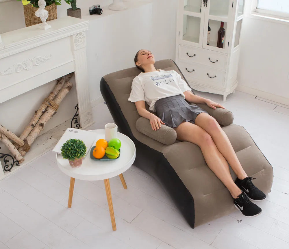 K-STAR New Inflatable Lazy Sofa Fashionable And Comfortable Lunch Rest Lazy Chair Indoor Foldable Bed Leisure Air Bench Hot 2023