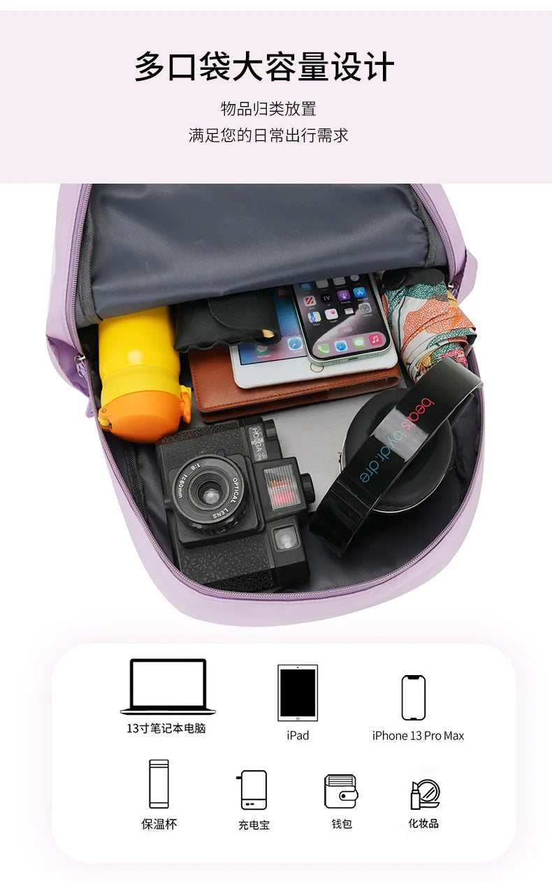 Cute Capibara Kids Backpack with Pencil Case Capybara Kawaii Girls School Bag Stationery Pouch Children Letter A-Z Rucksack Gift