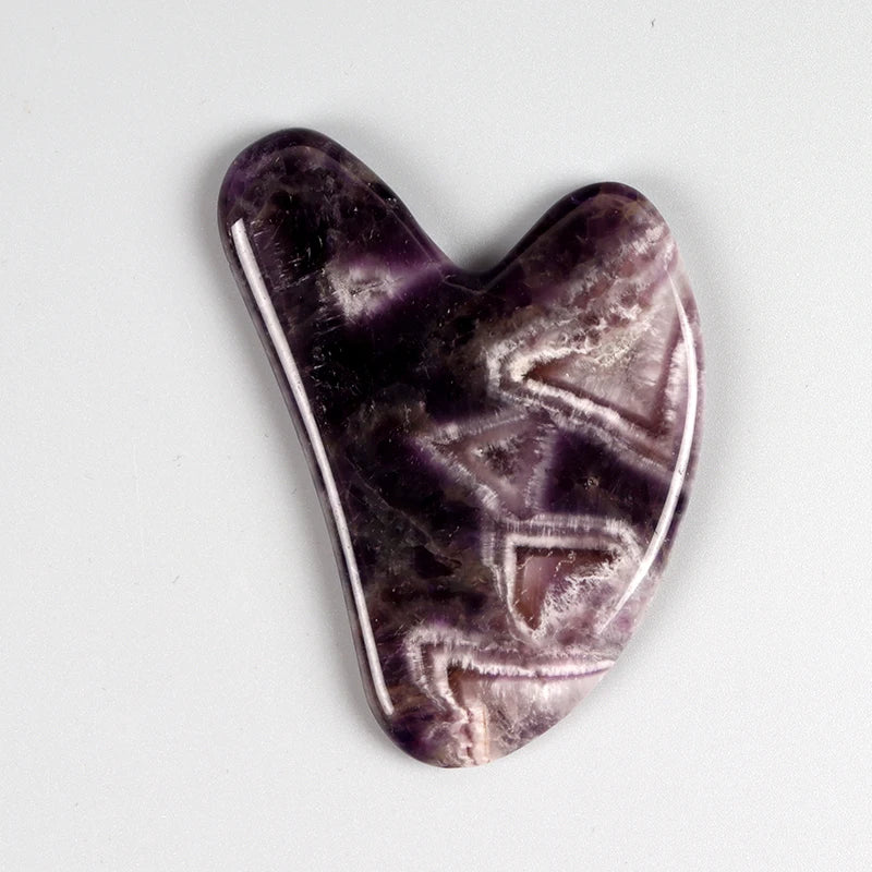 Heart Guasha Stone Face Rose Quartz Jade Massage Tool Chin Nose Lifting Firming Scraping Board Massage Facial Health Care Skin