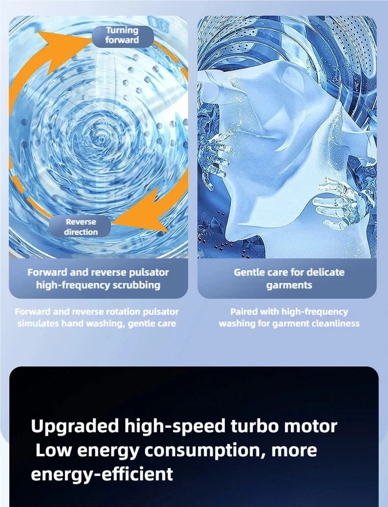 TINSOL New Mini Portable Washing Machine USB Charging Support Silent Fully Automatic Wash Essential for Dorms and Travel