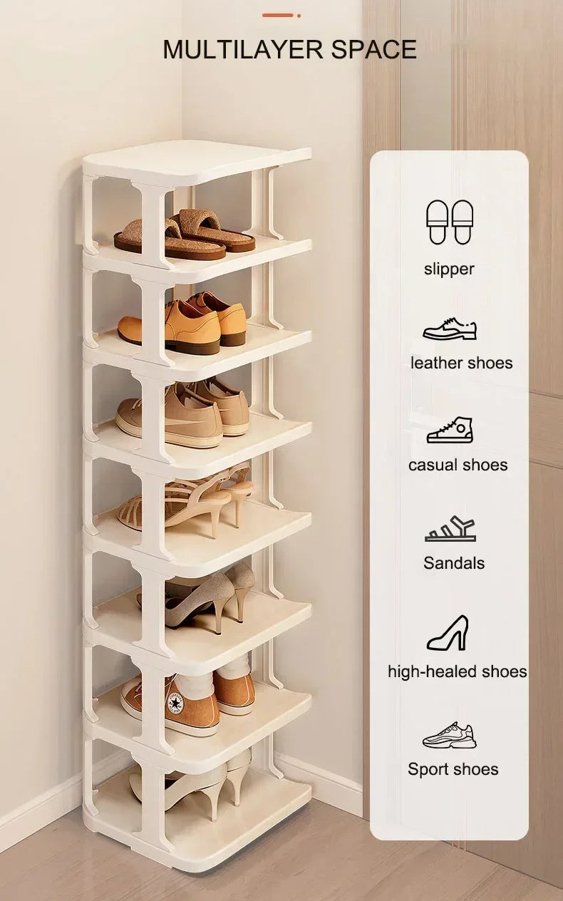 Shoe Rack Storage Organizer Household Living Room Vertical Shoes Rack Storage Cabinet Cabinets Removable Household Shoe Rack