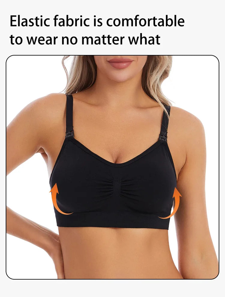 High Quality Maternity Nursing Bras Cotton Breastfeeding Pregnant Underwear Seamless Large Size Breathable Bra Push Up