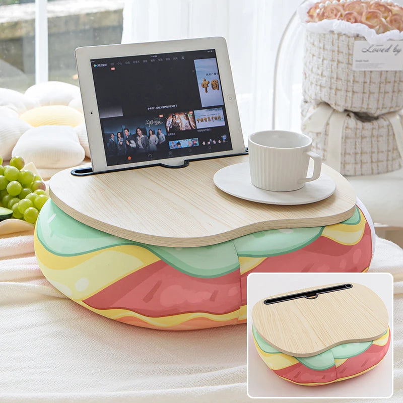 ‌Magnetic Snap-On Lap Desk Memory Foam Cushioned Laptop Tray Ergonomic Study Table for Bed/Couch/Dorm Anti-Slip Book Holder