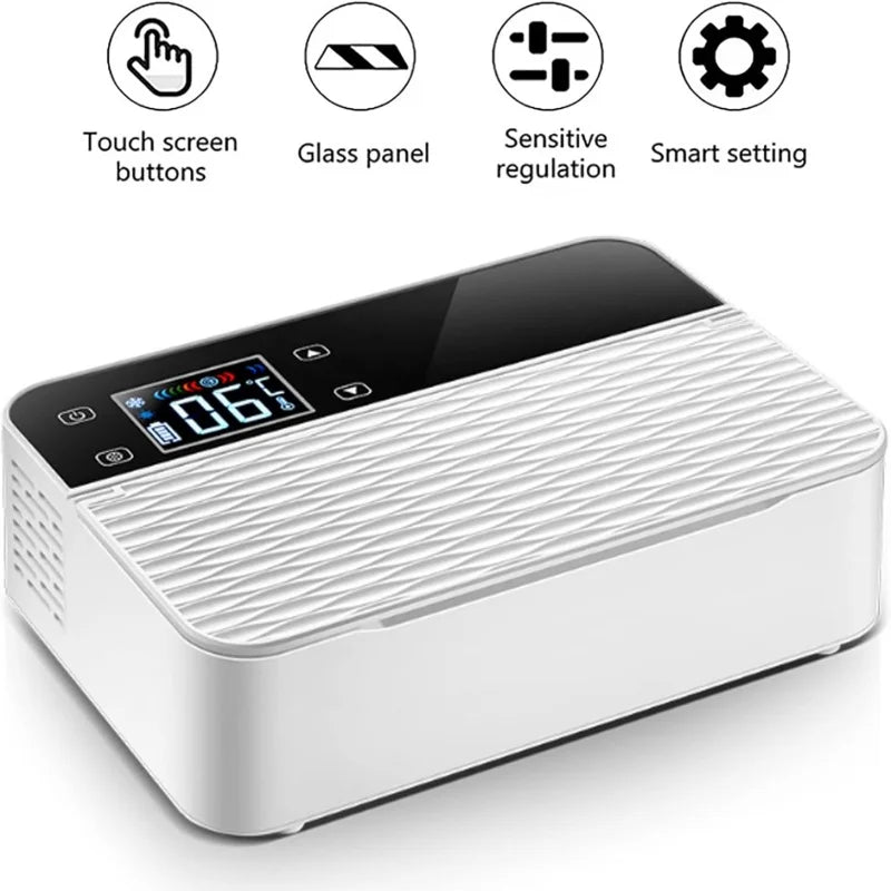 10200mAh Mini USB Fridge for Medicine Portable Insulin Cooler LCD Display Refrigerator for Car Home Keep Medication Refrigerated
