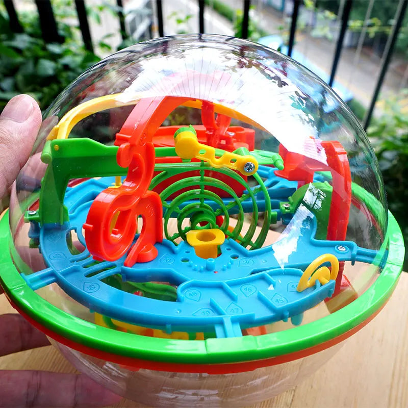 Maze Ball Mini 3D Magic Puzzle Intelligence  Idea Perplexus Maze Game Labyrinth IQ Gifts Display Stand for Kids and Adults