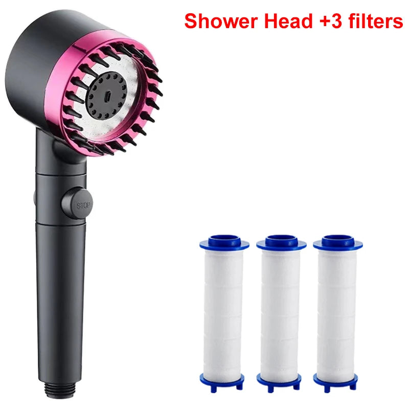 4 Modes Showerhead High Pressure Shower Head With Water Filtration Massage Shower Head Rainfall Shower Bathroom Accessories