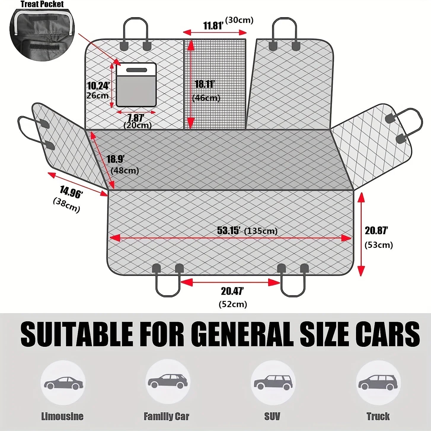 Dog Car Backseat Cover Rear Seat Anti Dirty Pet Car Dog Mat Pet Travel Waterproof Scratch Resistant Oxford Car RearExtender