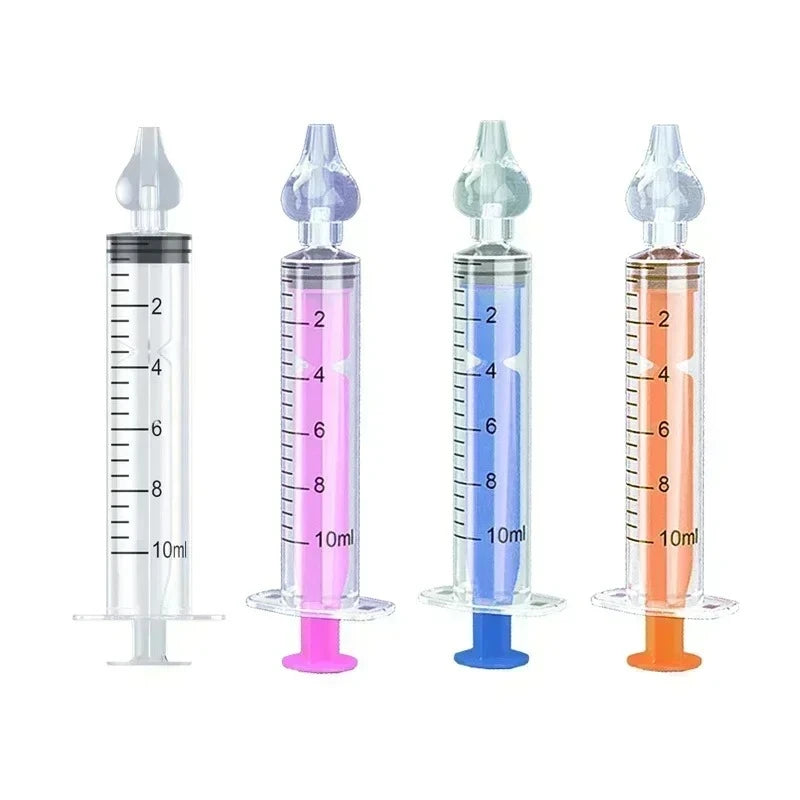 1/2/4/5/6/7PCS Silicone Baby Nasal Aspirator Syringe Baby Nose Cleaner Rhinitis Nasal Washer Irrigator Nose Washing for Children