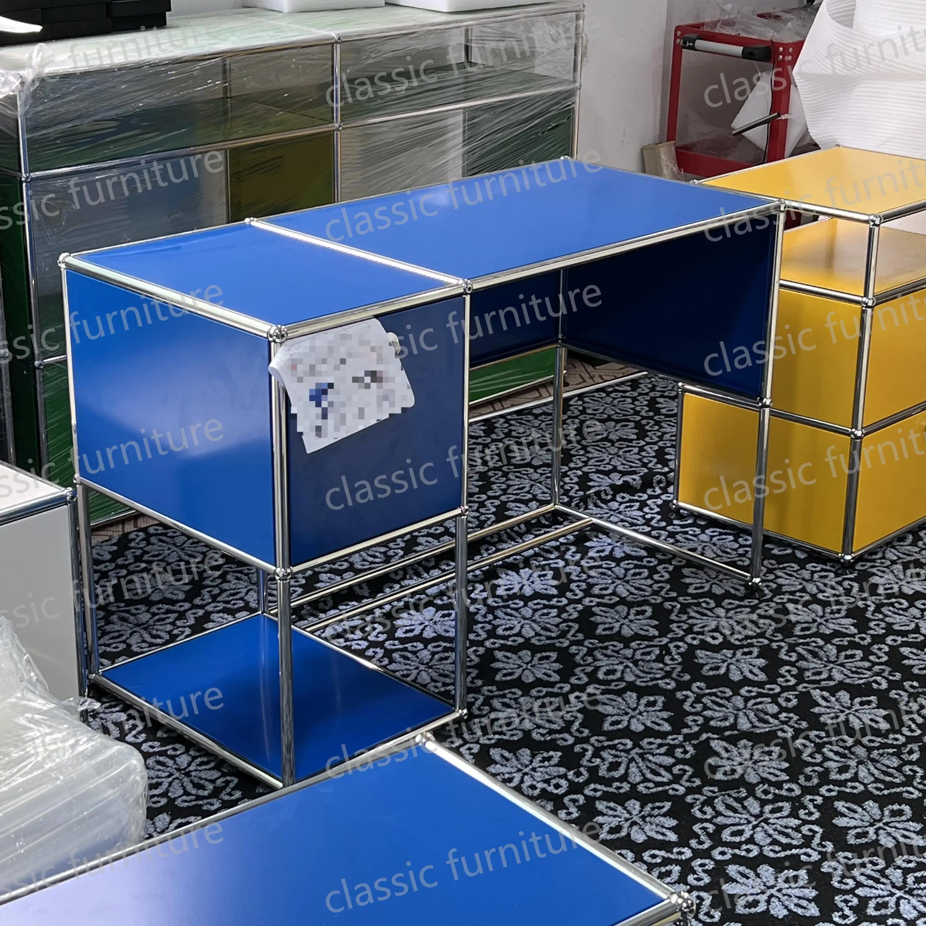 Modular Module Furniture Magazine CD Display Customized Metal Stainless Steel Cabinet  Storage  Sideboard Shelf DIY Living Room