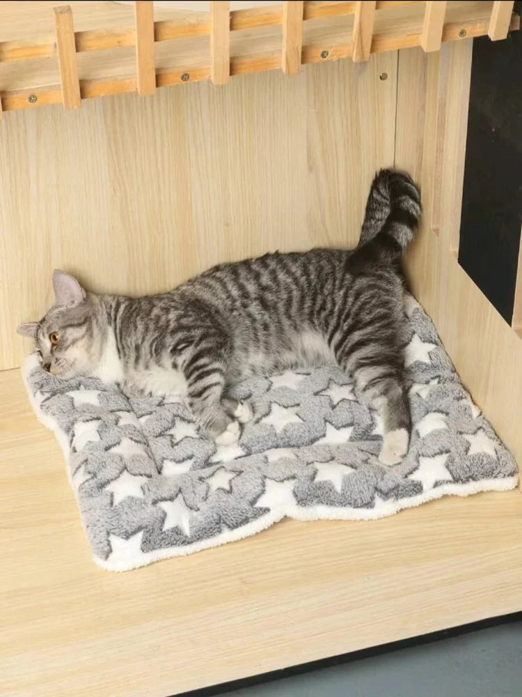 Thickened Comfortable Warm Small Cat Sleeping Cushion Skin-friendly Cute Winter Medium Dog Sofa Mat for Puppy Bed Accessories