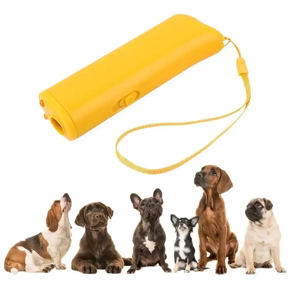 Anti Barking Stop Bark Training Device Pet Dog Repeller Trainer LED Ultrasonic 3 in 1 Anti Barking Ultrasonic Without Battery
