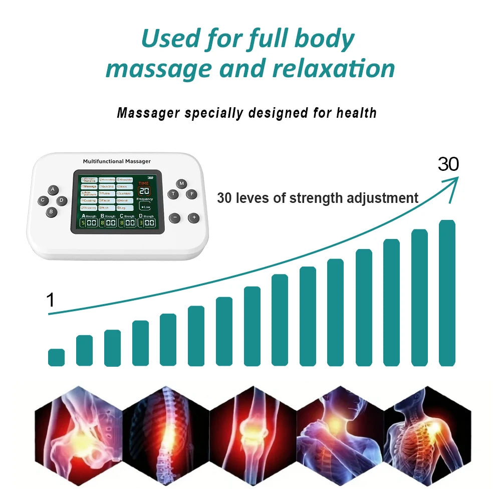 EMS Electric Muscle Stimulator Tens Unit Electrostimulator Pulse Physiotherapy Massager Rechargeable Health Care Relax Device