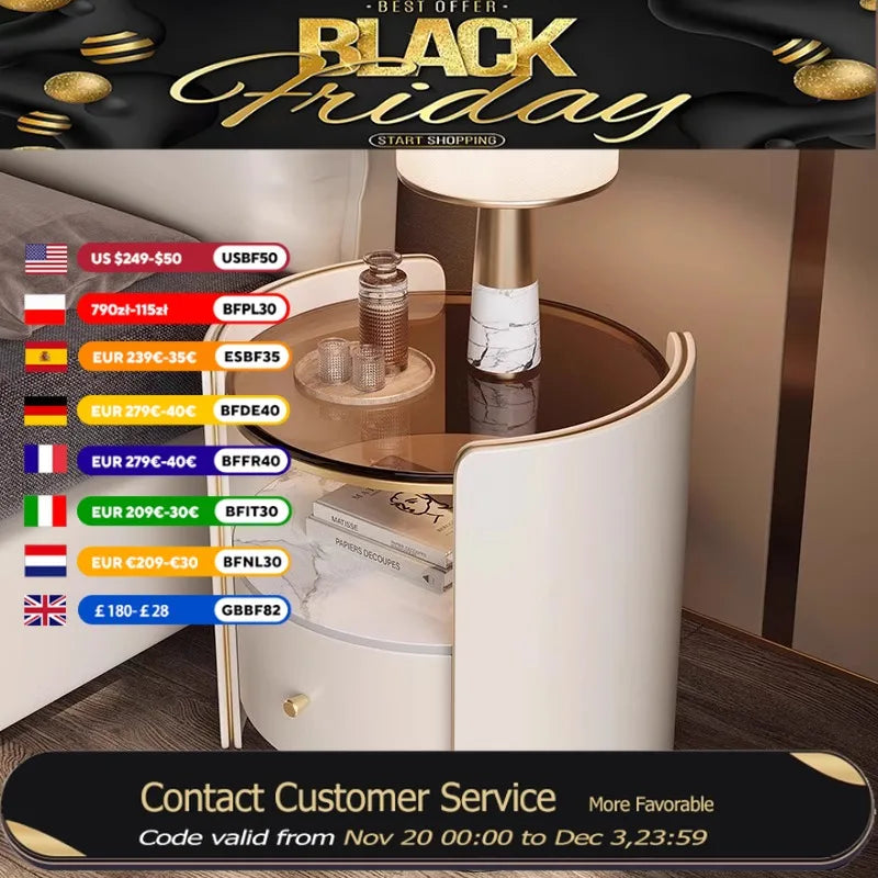 Tall Nordic Nightstands Organizer Design Beige Luxury Modern Bedside Table Space Saving Unique Szafki Nocne Furniture Home