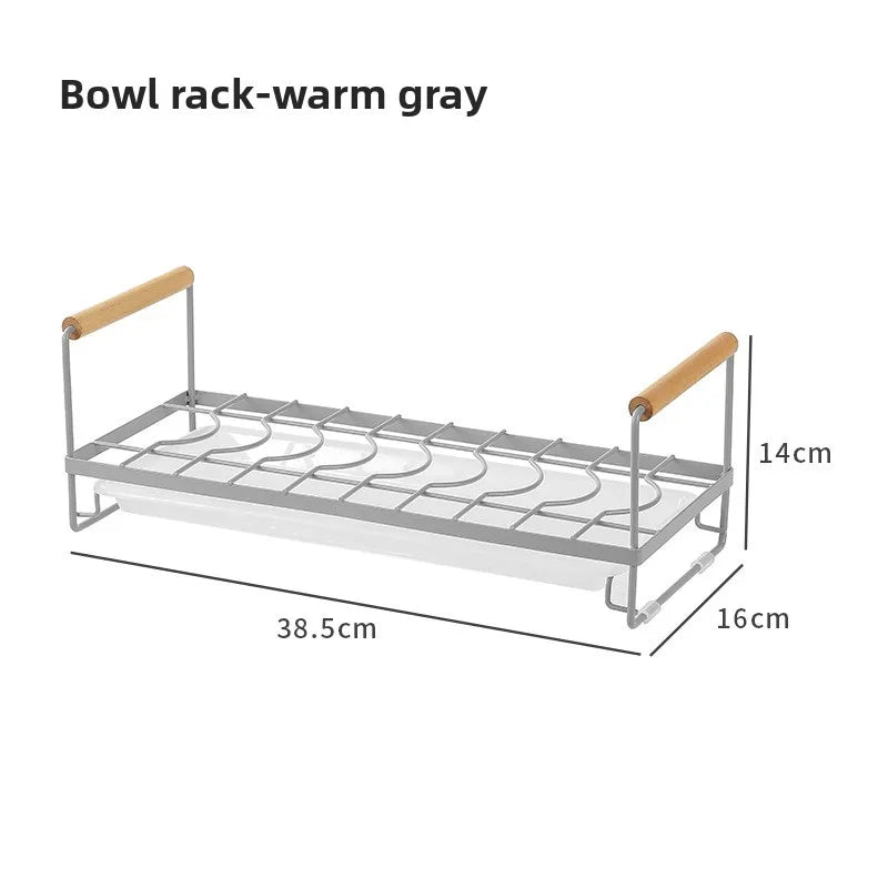 Home Kitchen Utensil Storage Kitchen Storage Rack Drainage-Free Dish Drying Rack Countertop Bowl & Utensil Storage Cabinet Rack