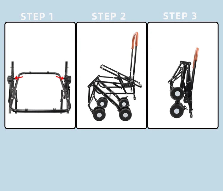 New Multi-layer Pet Strollers Universal for Cats and Dogs Detachable and Detachable Trolley for Pets in Large Space Pet Products