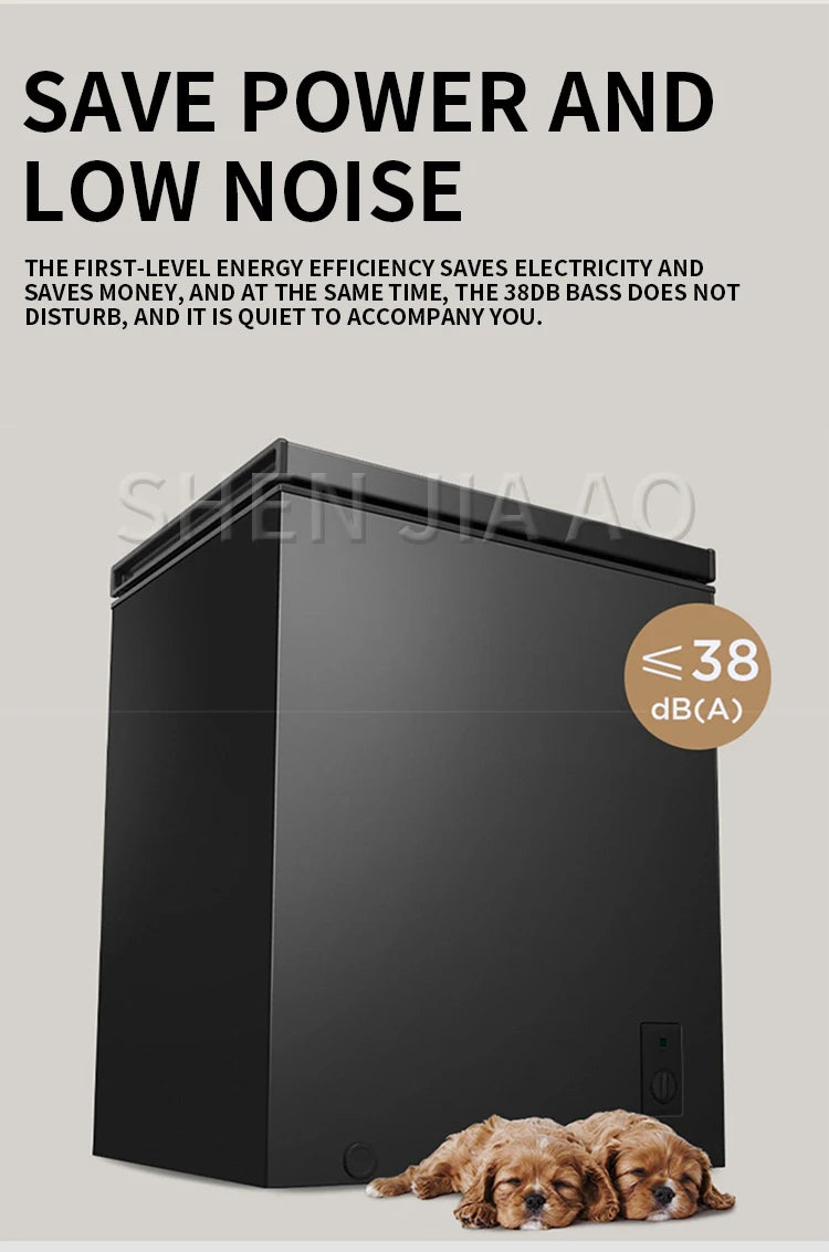 142L Household Freezer 6.8℉to -4℉with Removable Basket Free Standing Top Open Door Compact Freezer 450W Refrigerator For Home