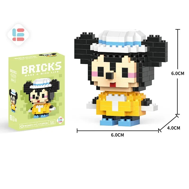 Disney LiLo Stitch Toys Building Blocks  Pikechu lega Anime Cartoon Character Model Building Blocks Toy for children Gift