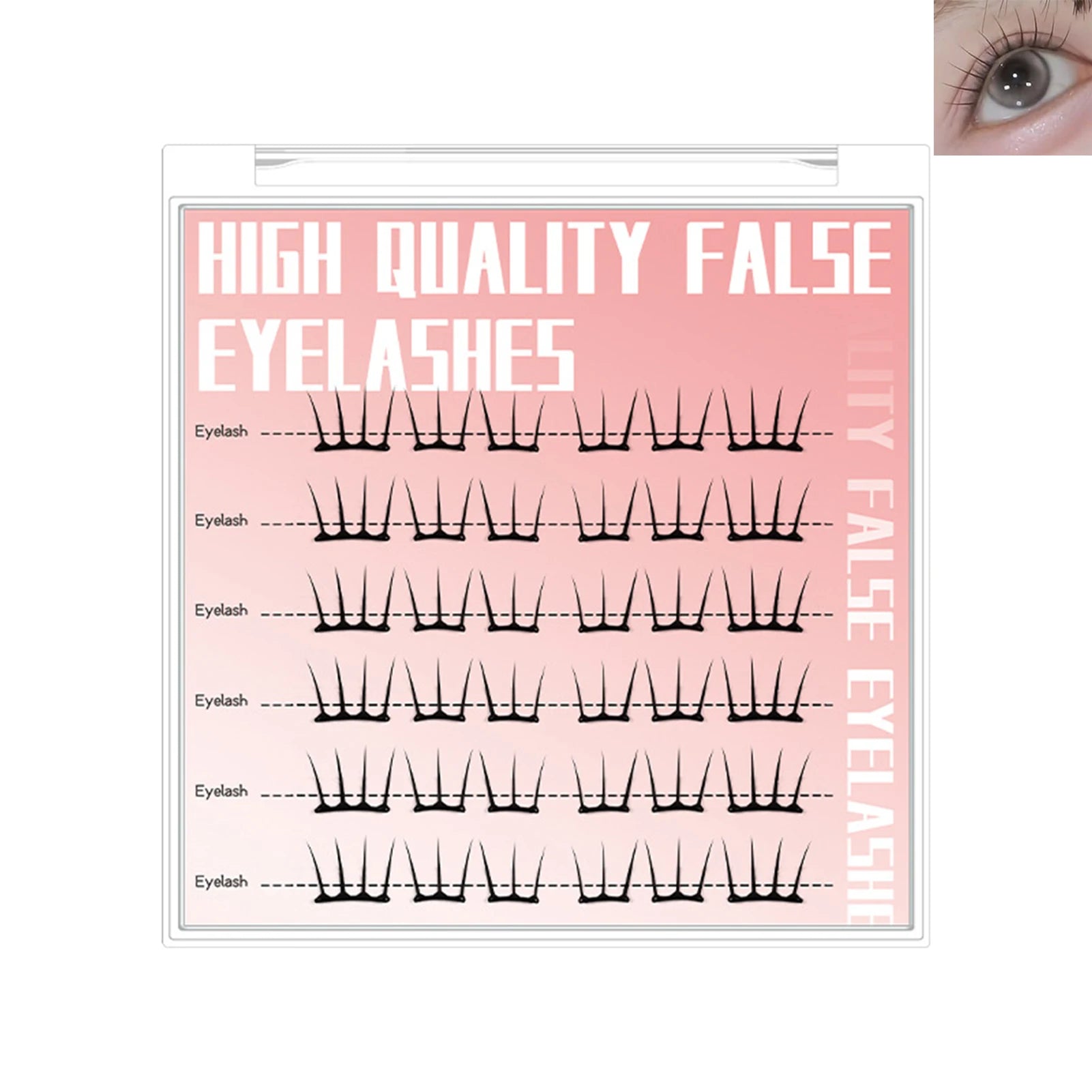 Self Adhesive DIY Lashes No Glue Needed Reusable Bottom Lash 5D Fluffy Cluster Eyelash Korean DIY Manga Lash Extension At Home