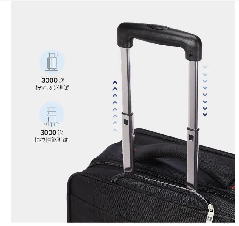 Men Business Trave Luggage Suitcase 18 inch Cabin Size Oxford Laptop Trolley bags with wheels Carry on hand luggage Suitcase bag