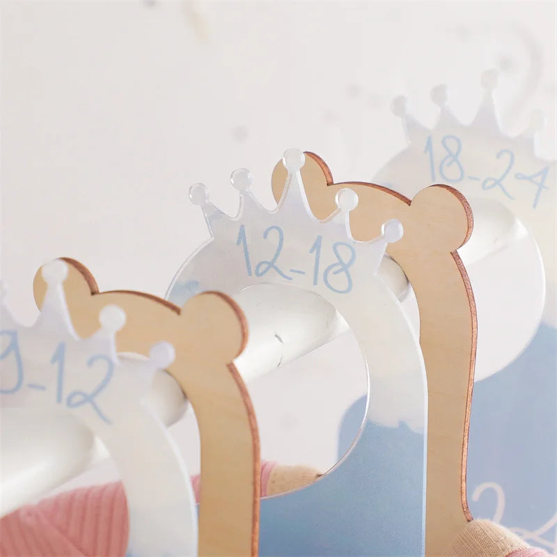 Baby Wooden Dividers Closet Size Wardrobe Separator Star Moon Milestone Cards Months Organizers Kids Photography Accessories