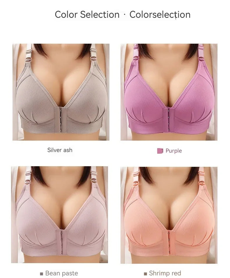 New Front Button Breastfeeding Bra without Steel Ring Thin Size Comfortable and Traceless Pregnant Women's Bra
