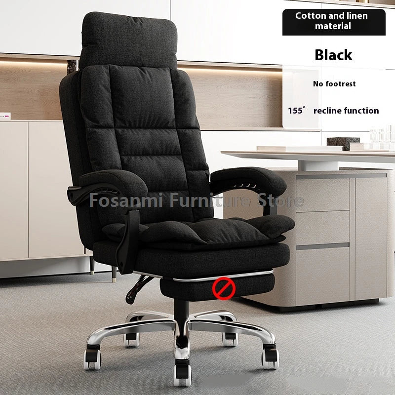 Comfy Fabric Gamer Computer Chair with Removable Soft Cushion Ergonomic Reclining Gaming Chair Adjustable Office Home Desk Chair