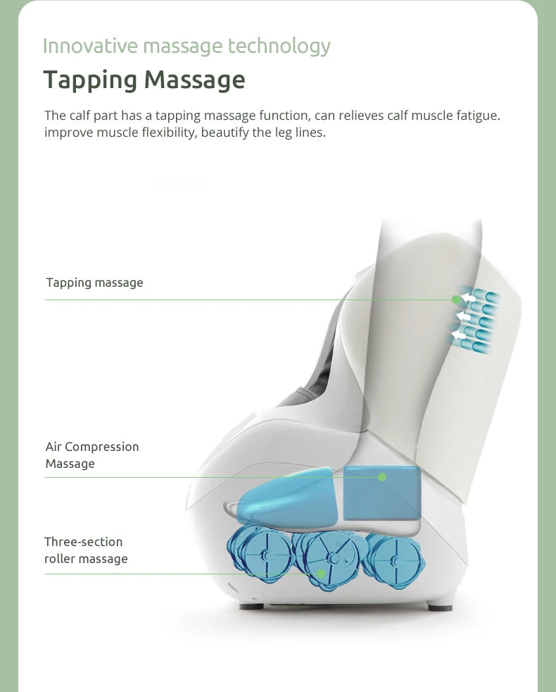 MARESE Electric Calf and Foot Massage Machine Vibration Shiatsu Air Compression Heat Rolling Kneading Leg Beauty Massager K16