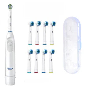 Oral B Rotation Electric Toothbrush AA Battery 7600 Rpm Cross Action Cleaning Teeth Tooth Brush with Brush Refills