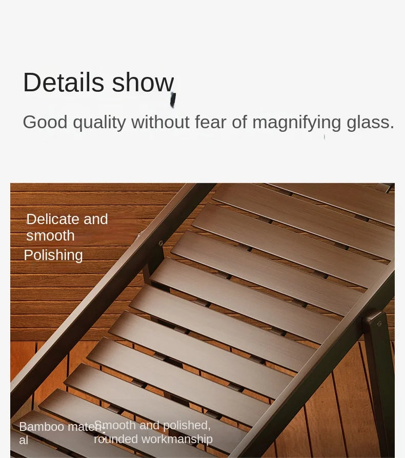 X&D Four Level Adjustable Bamboo Lounge Chair Foldable Chair For Home Use Can Sit Or Lie Down Summer Sleeping Chair Office Chair