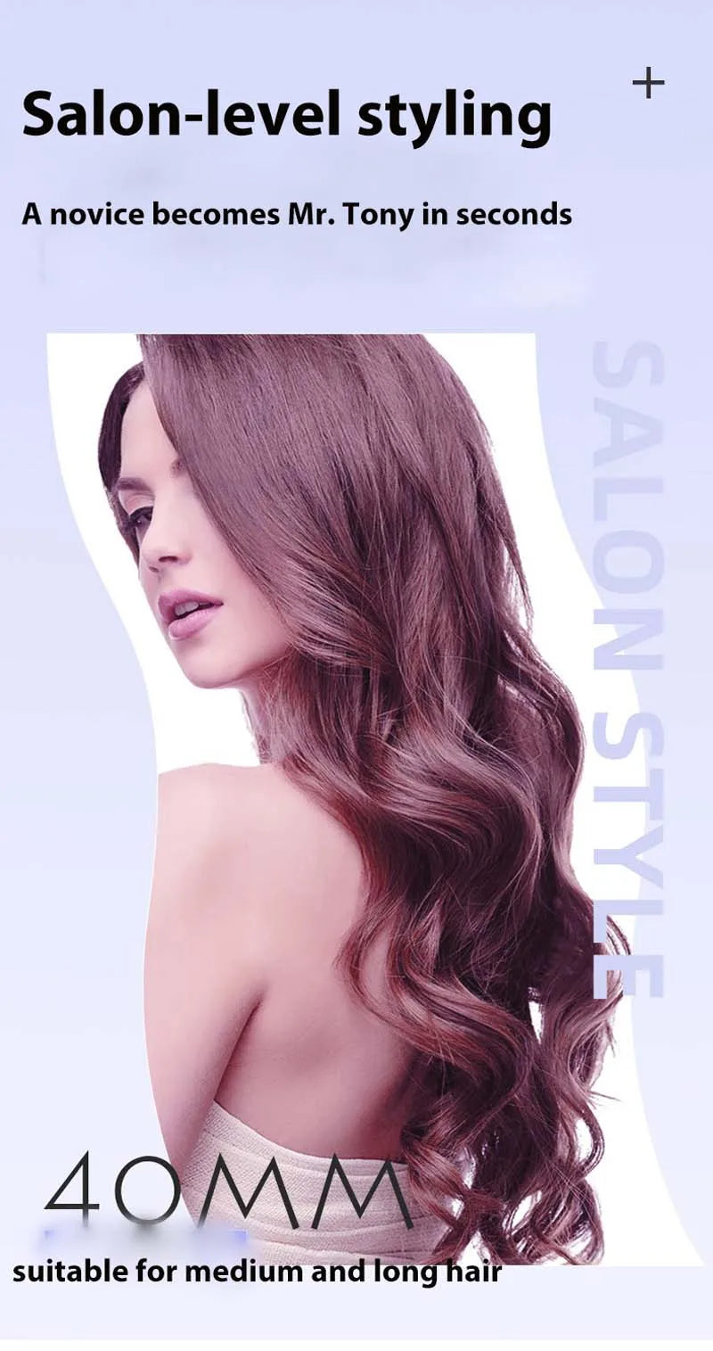 Portable Barrel Curling Wand 40Mm Curling Rod Home Big Barrel Negative Iron Professional Hair Curler Styling Tools