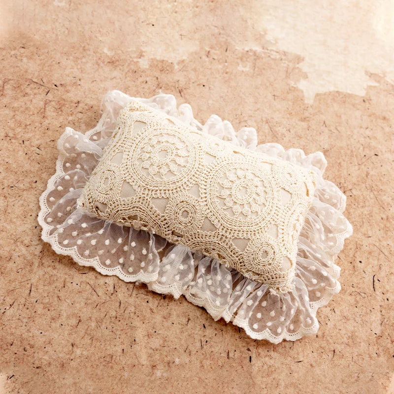 0-1month Newborn Photography Props Baby Girl Boy Cradle Prop Knitted Pompom Hat Posing Pillows Infants Studio Shooting Accessori